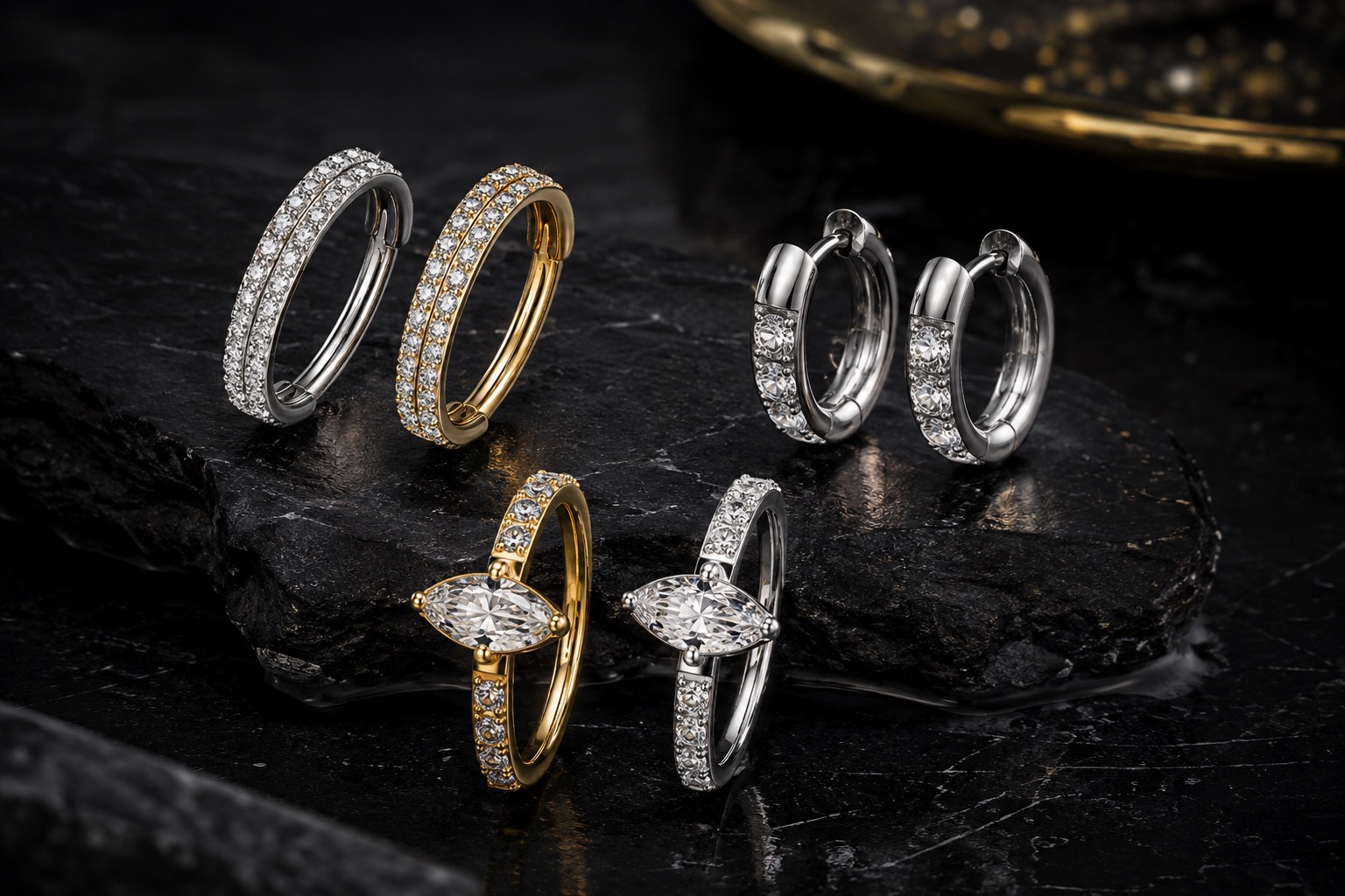 Premium Implant-Grade Titanium Jewelry Showcase
